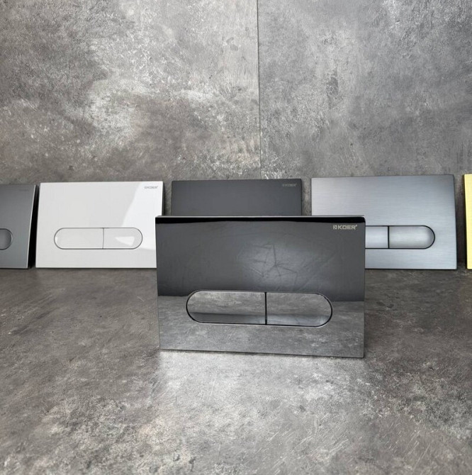 Панель змиву Koer KT-0608-01 240x160x10mm пластикова, кнопка закруглена (колір хром) (KR6124)   ( 26413 ) Харків - фото 9