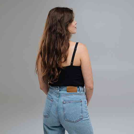 Майка для беременных и кормящих на клипсах Черная Киев