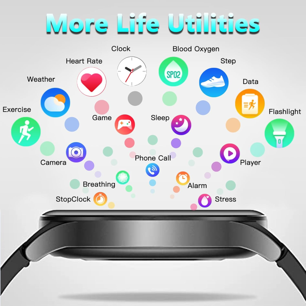 Смарт-годинник Mermo AMOLED 1.3", Bluetooth дзвінки, 120+ спортивних режимів, SpO2, IP67, для Android та iPhone Київ - фото 18