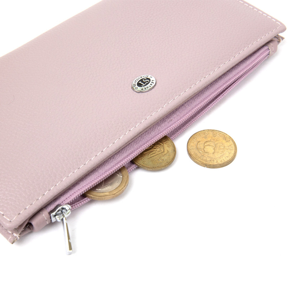 Жіночий шкіряний гаманець Ліловий (ST Leather) Київ - фото 2