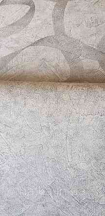 Шпалери метрові вінілові на флізеліні Sintra Vila під штукатурку мазки структурні сірі зі сріблом 532454 Київ