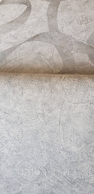Шпалери метрові вінілові на флізеліні Sintra Vila під штукатурку мазки структурні сірі зі сріблом 532454 Київ - фото 3