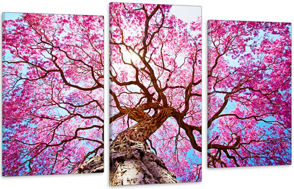 Модульна картина у вітальню/ спальню Дерево Сакура Art-521_3 70x130 см Київ - фото 1