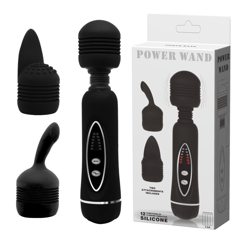 Вибратор с сменными насадками - Power Wand Massage Kit Black Sex Aura Киев - изображение 1
