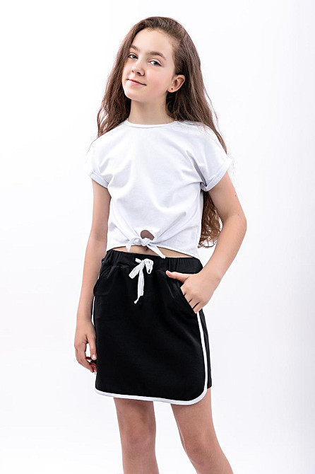 Юбка для девочек, чёрная, летняя , топ Крохатушка одяг Киев - изображение 1