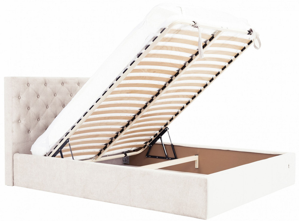 Кровать Coventry VIP 140 х 200 см Мисти Milk С дополнительной металлической цельносварной рамой Бежевый Днепр - изображение 11