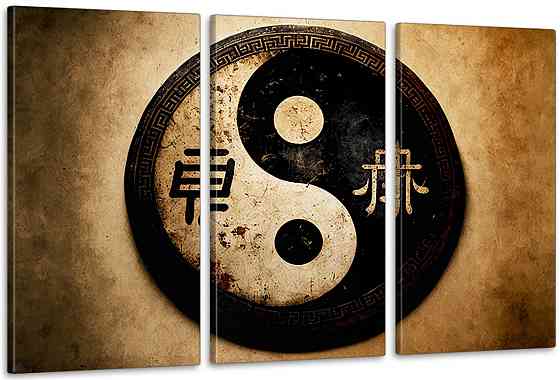Модульна картина у вітальню/ спальню   Інь-Янь      ART-108_3A 100х150 см Київ