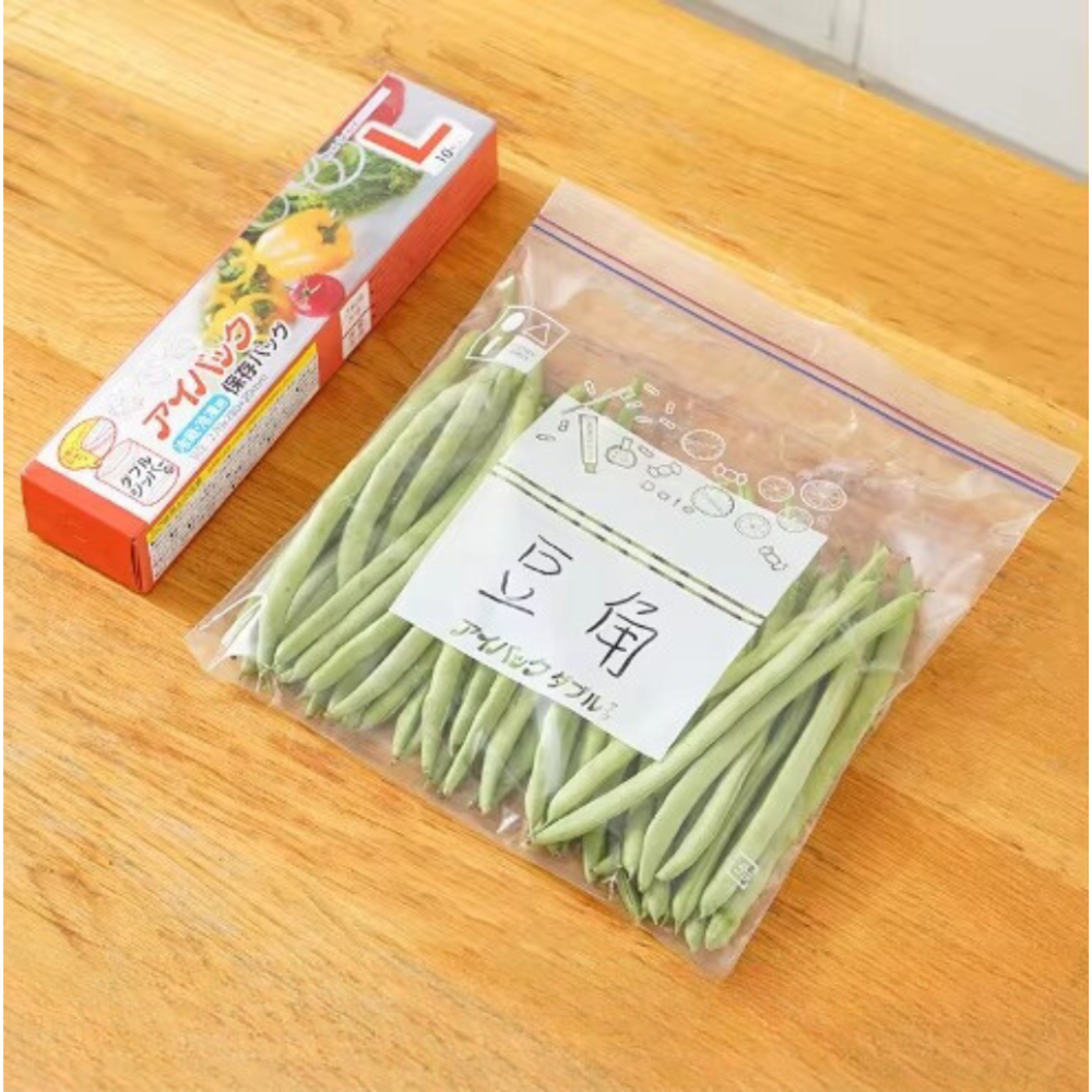 Набір вакуумних zip пакетів для зберігання продуктів розмір L 29 х 31 см, прозорий 10 шт Кам'янець-Подільський - фото 1