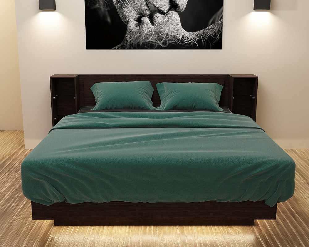 Кровать Кристалл №1 двуспальная, Венге Магия, 2035х1976х850 Львов - изображение 3