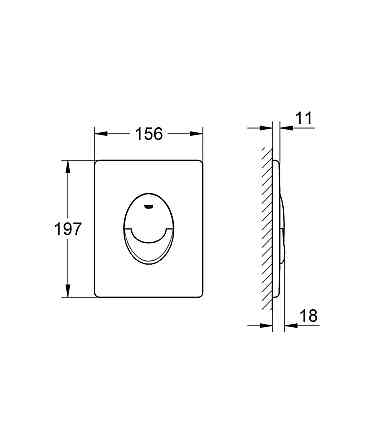 Панель смыва Grohe Skate Air для унитаза вертикальная (38505000) Киев