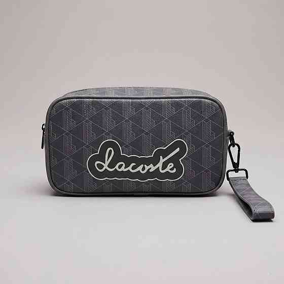 Чоловіча барсетка, косметичка, органайзер Lacoste (46688) сіра Київ