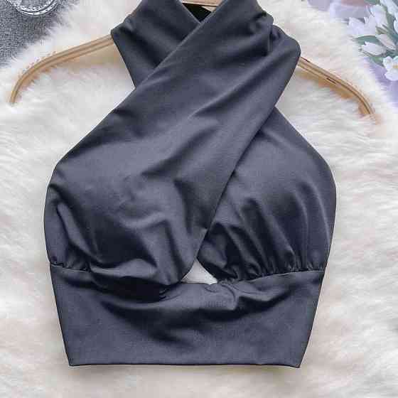 Женский летний топ с открытыми плечами из плотного микродайвинга Одесса