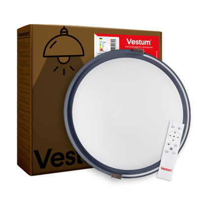 Светильник Vestum COLISEUM матовий 60W 395*60мм 3000К-6500К з ДК білий з синім (VS-91066) Винница - изображение 1