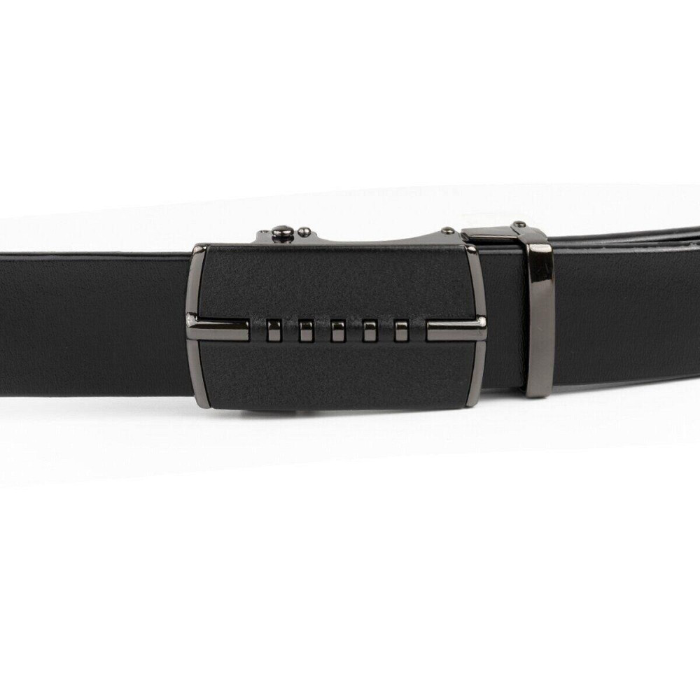 Ремінь чоловічий з пряжкою автомат матовою Vintage 20318 Чорний Київ - фото 6