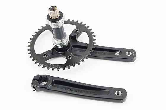 Шатуни "Hollowtech II" 170мм, 42T MTB+каретка PW-BB68+, інтегрована вісь 24мм, алюмінієві, чорні Київ