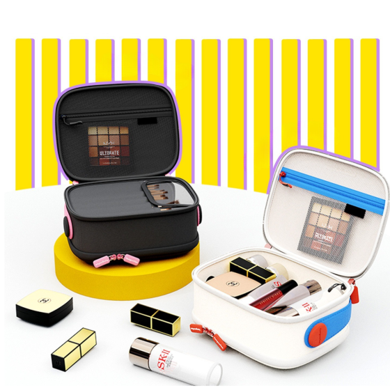 Сумка силіконова косметичка дорожня для аксесуарів у ванну кімнату та душ, EVA водонепроникна, чорна Кам'янець-Подільський