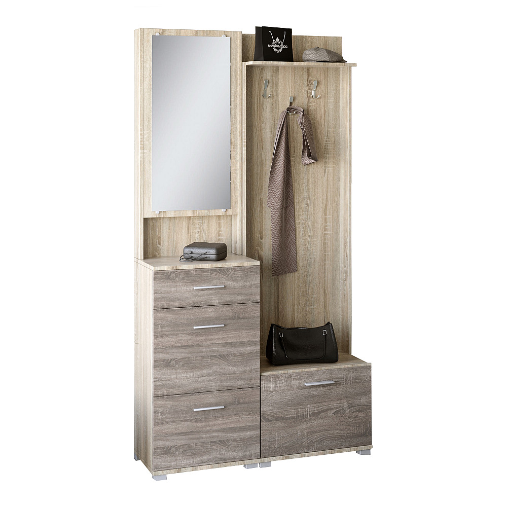 Прихожая Бриз-1 Эверест с тумбой для обуви ТО-4 сонома + трюфель (DTM-2664) Днепр - изображение 2