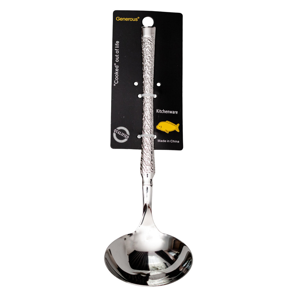 Ополоник сервірувальний 24 (см) половник з нержавіючої сталі з ручкою для супу, бульйону HP-8-49 Коломия - фото 5
