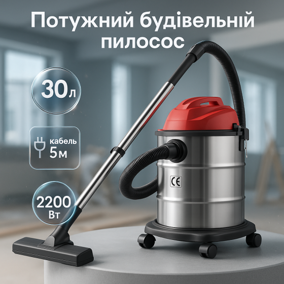 Промышленный пылесос для уборки 2200Вт Boxer BX-112 для строительной пыли XK-26 Львов