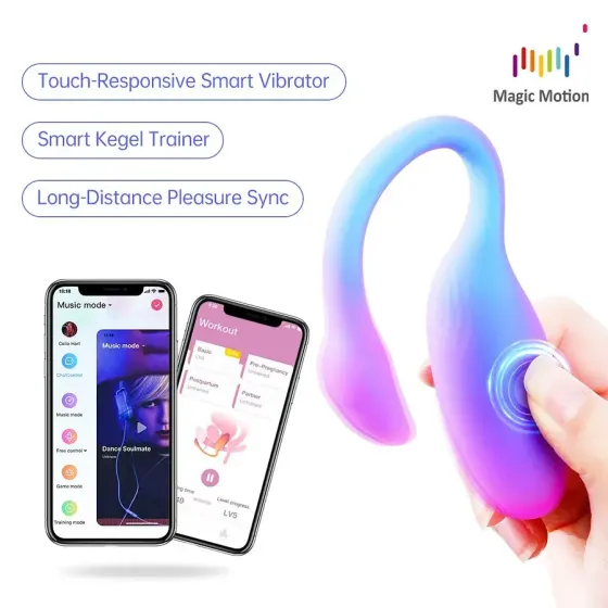 Смарт-виброяйцо Magic Motion Flamingo Max Blue 2 в 1: виброяйцо и тренажер Кегеля, 10 режимов Львов