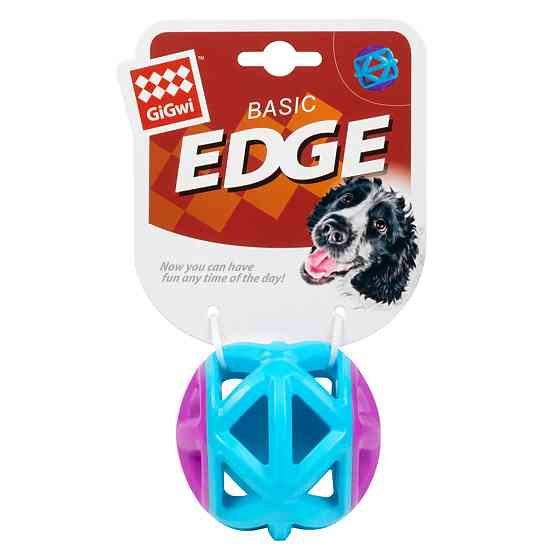 Іграшка для собак М'яч GiGwi Basic EDGE, блакитний, гума, 9 см Київ
