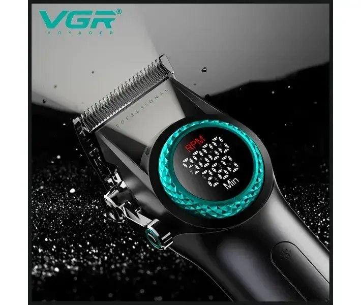 Машинка для стрижки VGR V-001 9000 об/мин с LED дисплеем и 10 насадками, аккумуляторная Одесса - изображение 8