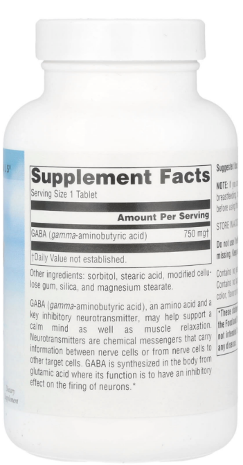 Гамма-аміномасляна кислота Serene ГАМК Source Naturals GABA 90 таб Київ - фото 2