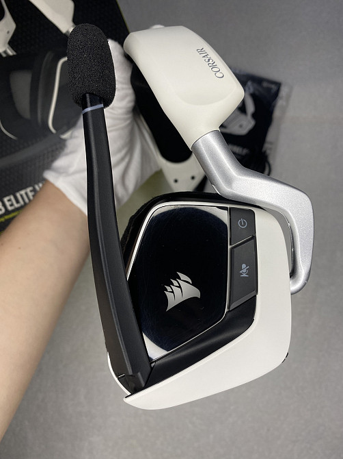 Гарнитура игровая Corsair VOID ELITE Wireless Dolby 7.1 белая, беспроводная, Wi-Fi, наушники CA-9011202-EU Киев - изображение 5