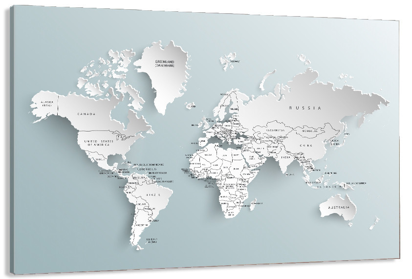 Картина холст в гостиную / спальню   Мапа світу    MLP_343 90х180см Киев - изображение 1