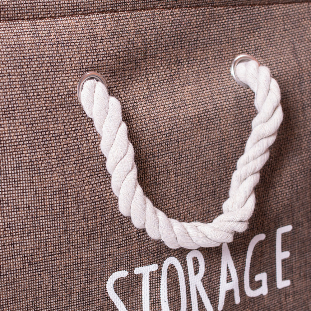 Yiwu Кошик для білизни 40×33×36 (см) м'який 47 (л) Коричневий HP-41-1 Київ - фото 5