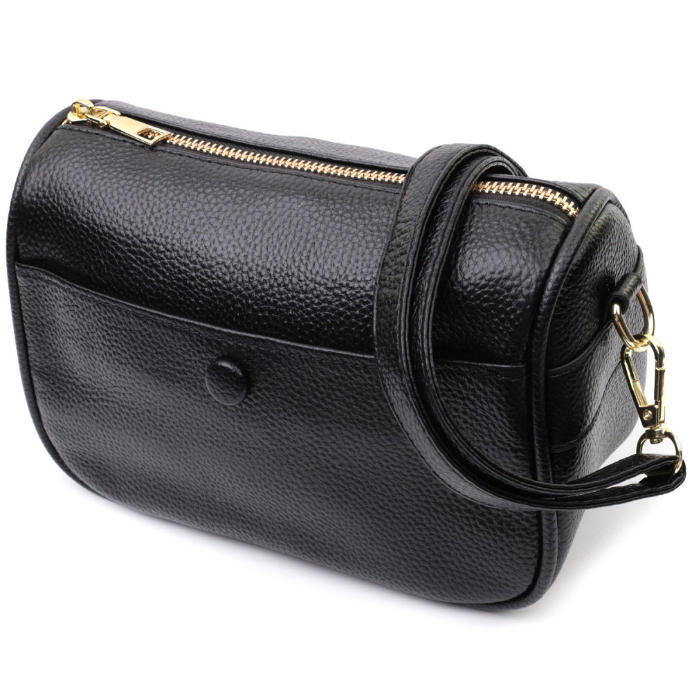 Сумка кросс-боди для женщин на каждый день из натуральной кожи Vintage 22590 Черная Киев - изображение 1