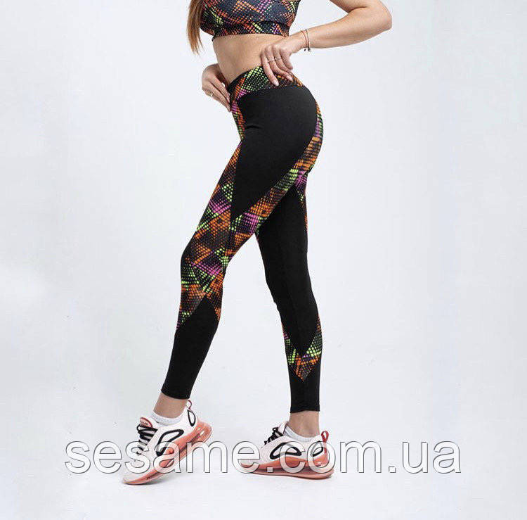 Костюм двійка обтислий для йоги та фітнесу лосини та футболка Харків - фото 1