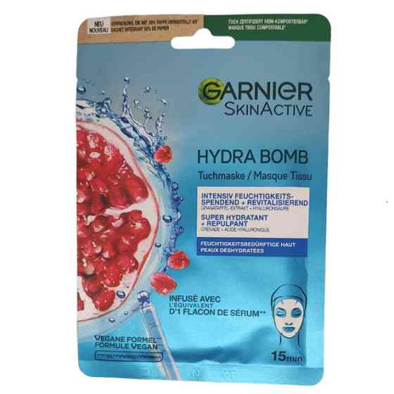 Тканинна маска для обличчя Garnier SkinActive Hydra Bomb Киев