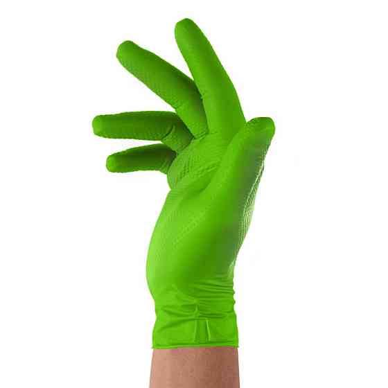 Захисні рукавички DIAMOND, нітрилові, L розмір 8-9, зелені, RWJNDGR9 Київ