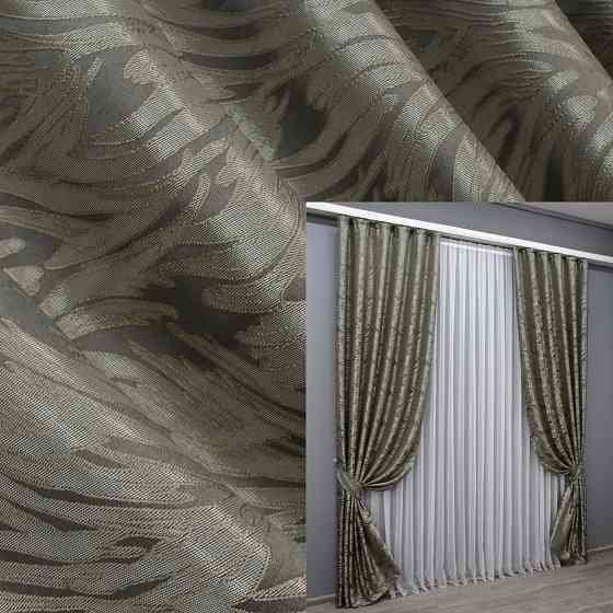 Комплект готових штор VR-Textil Жакард Magic № 1607ш Капучино 145х270 см 2 шт (33-0463) Київ