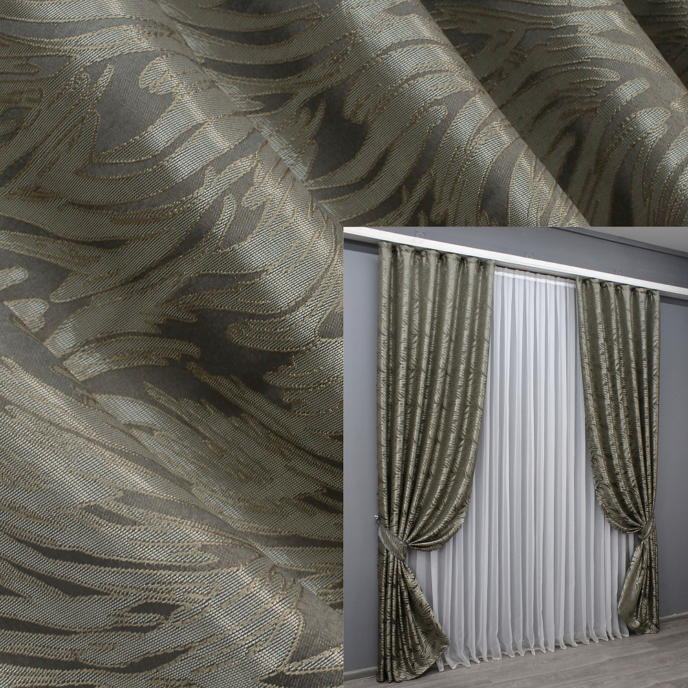 Комплект готових штор VR-Textil Жакард Magic № 1607ш Капучино 145х270 см 2 шт (33-0463) Київ - фото 1