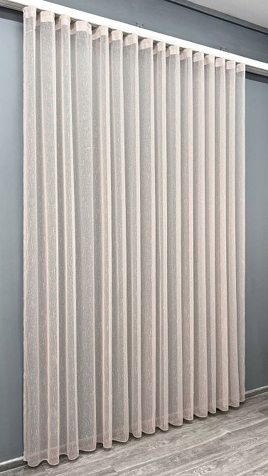 Тюль VR-Textil 2103т Льон Дощик шампань 400х270 см (42-1387) Київ - фото 3
