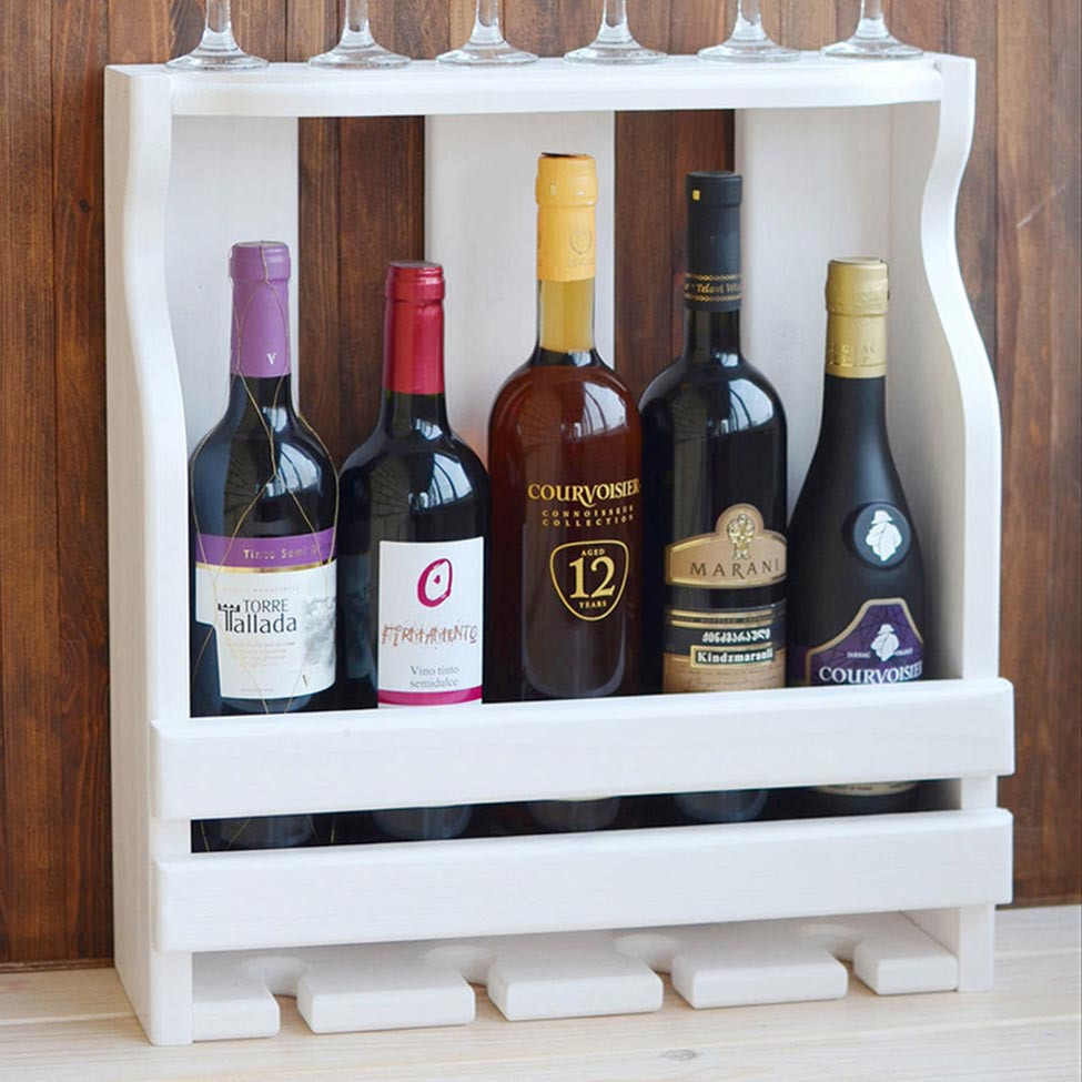 Настенная винная полка 