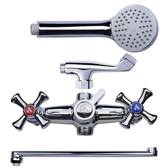 Змішувач PL 1/2" для ванни гусак прямий 350 мм дивертор вбудований картриджний AQUATICA PL-2C255C (9777200) Київ