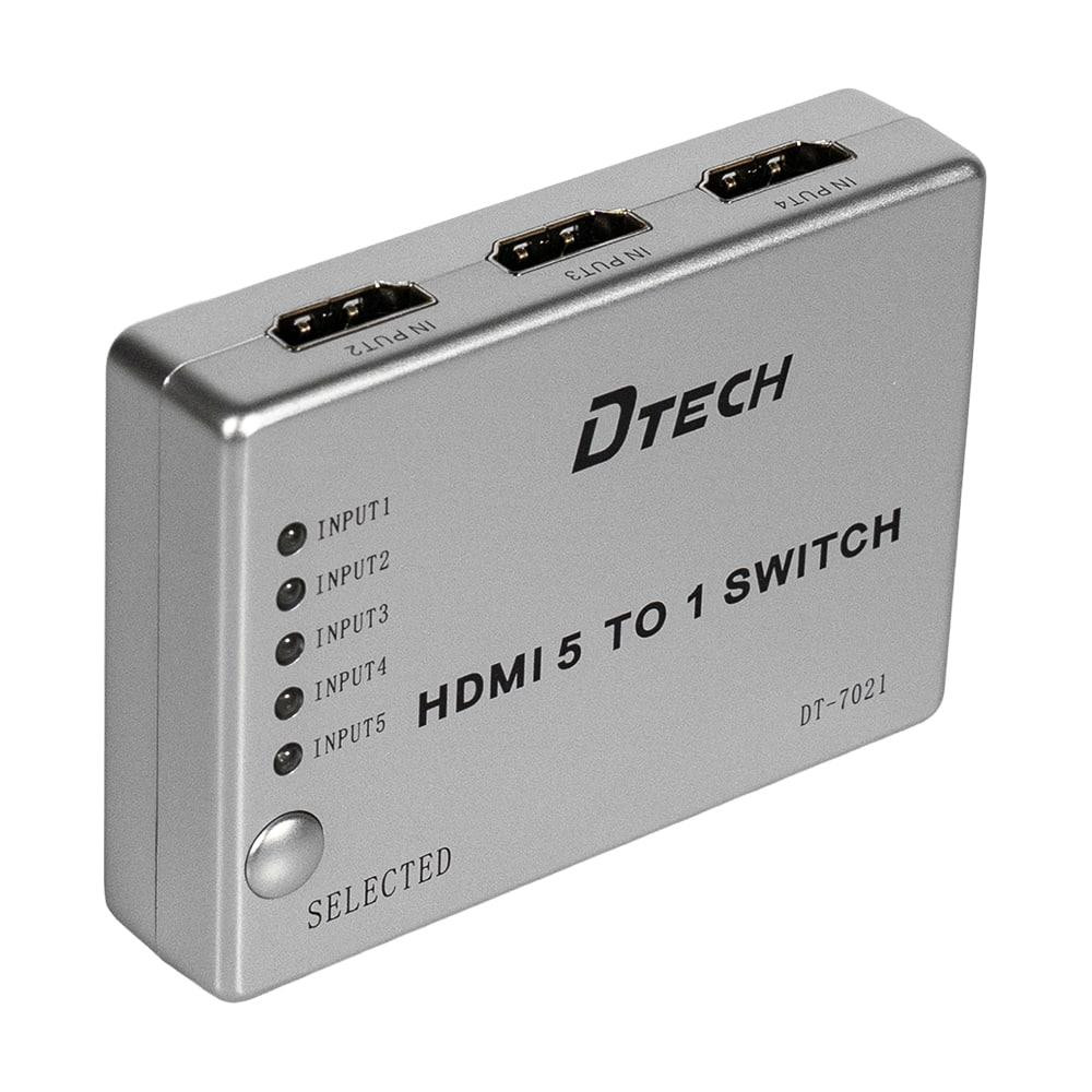 Комутатор 4K@30Hz HDMI 5x1 Dtech DT-7021 (MS) (74-00135) Київ - фото 15