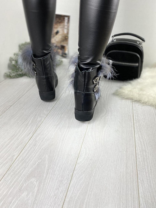 ITTS Угги жіночі ITTS чорні натуральна шкіра висота 13 см (3016-8) 36р.37р. Коломия - фото 2