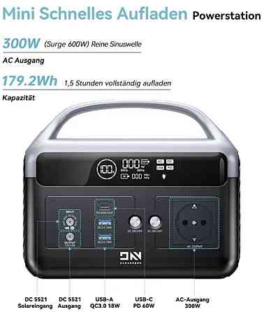 Зарядна Станція Power Station DARANENER NEO Z300, 300W, 179.2Wh. Київ