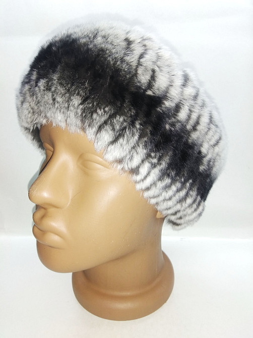 Хутряна пов'язка на голову жіноча із Rex Шиншиловий Харків - фото 1