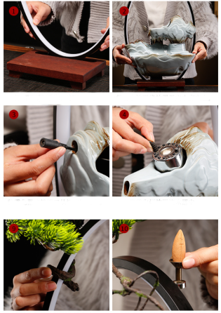 Водопад декоративный  50х31, фонтан, увлажнитель воздуха, светильник 5в1!! ОВАЛ Кременчуг