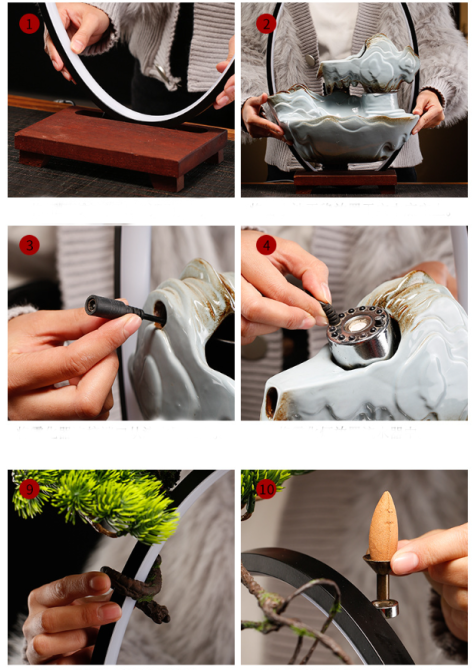 Водопад декоративный  50х31, фонтан, увлажнитель воздуха, светильник 5в1!! ОВАЛ Кременчуг - изображение 4