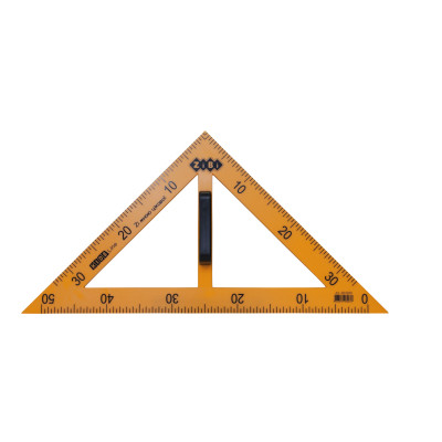Лінійка ZiBi Teacher Косинець 90°/45° для шкільної дошки 50 см, жовтий (ZB.5639) Вінниця - фото 1