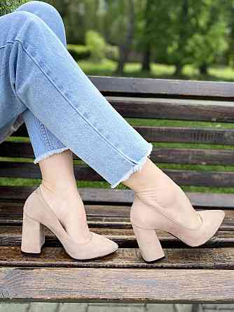 SANTINI Туфлі жіночі SANTINI пудра натуральна замша каблук 10см 38р.39р. (953571-22) Коломия