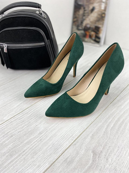 Туфлі жіночі S.S EK-51 зелені (весна-осінь, еко-замша) (2752) 36 Коломыя - изображение 1