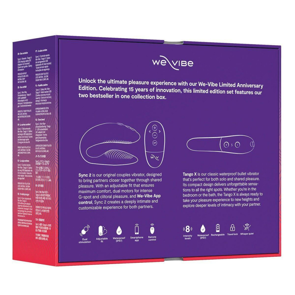Подарунковий набір We-Vibe 15 Year Anniversary Collection, смарт-вібратор для пар + віброкуля Sex Aura Київ - фото 8