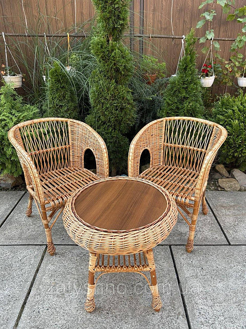Меблі плетені балконні з лози Київ - фото 2